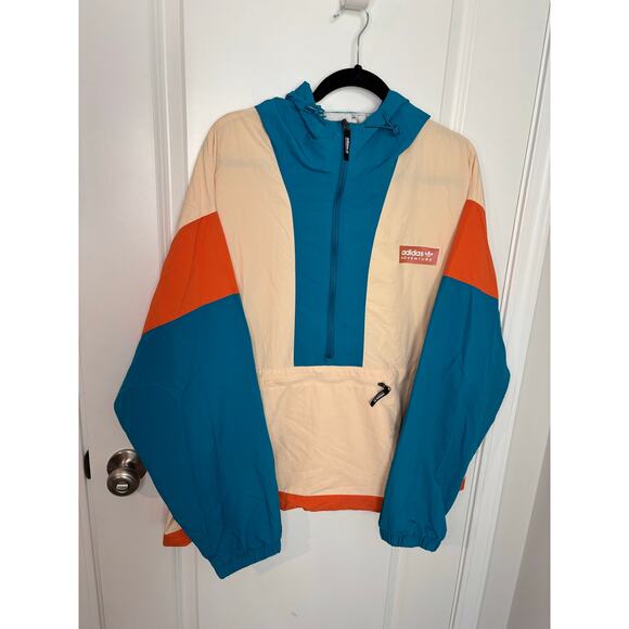 Adidas Adventure Premium Windbreaker Sand Strata Men Size Large - Picture 3 of 9